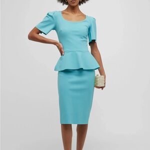 Chiara Boni Siglumi Peplum Turquoise Dress (NWT)